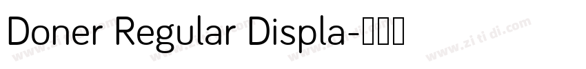 Doner Regular Displa字体转换
